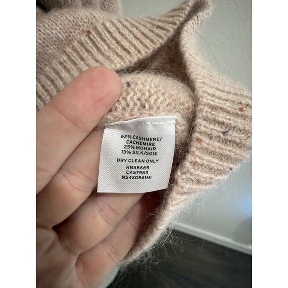 Nordstrom Signature Crew Neck Cashmere Mohair & Silk sweater Pink L - Picture 4 of 7